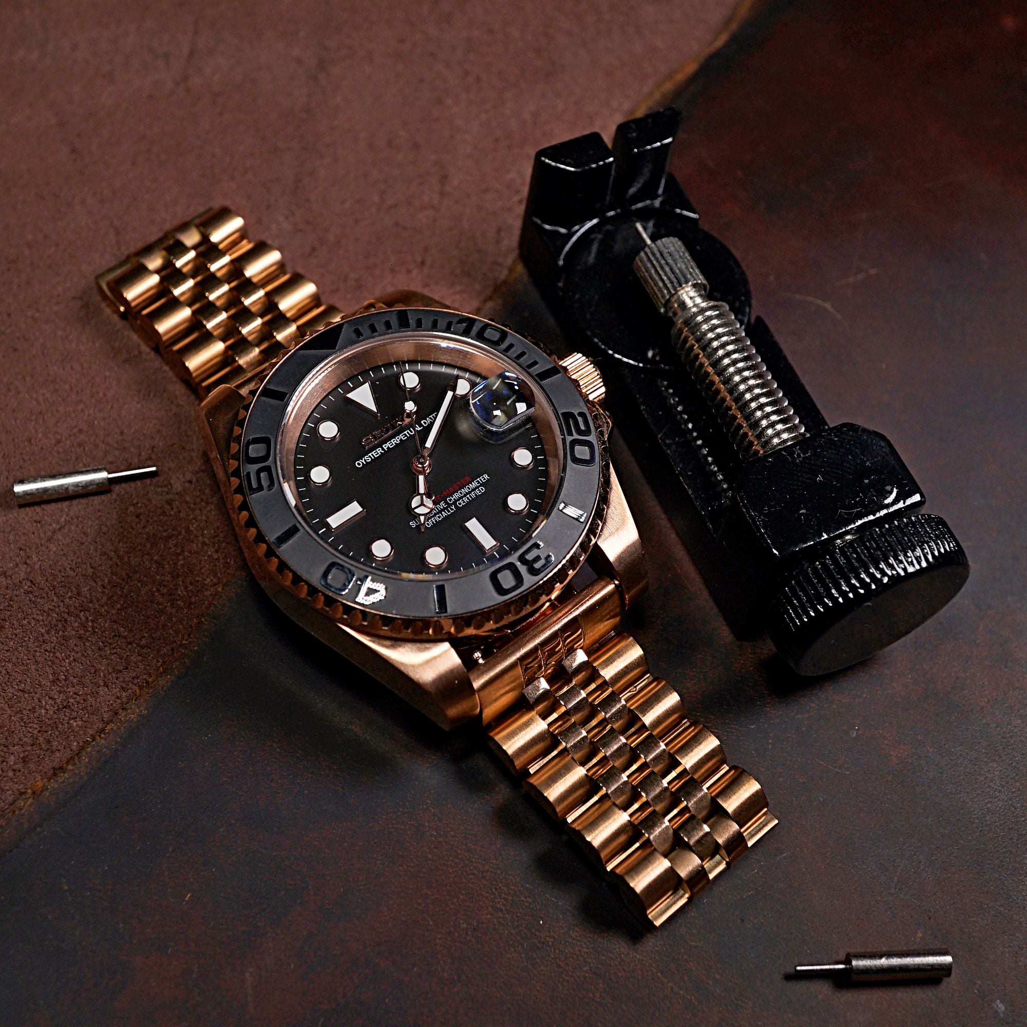 Jubilee Metal Strap in Rose Gold Nomad Watch Works Intl