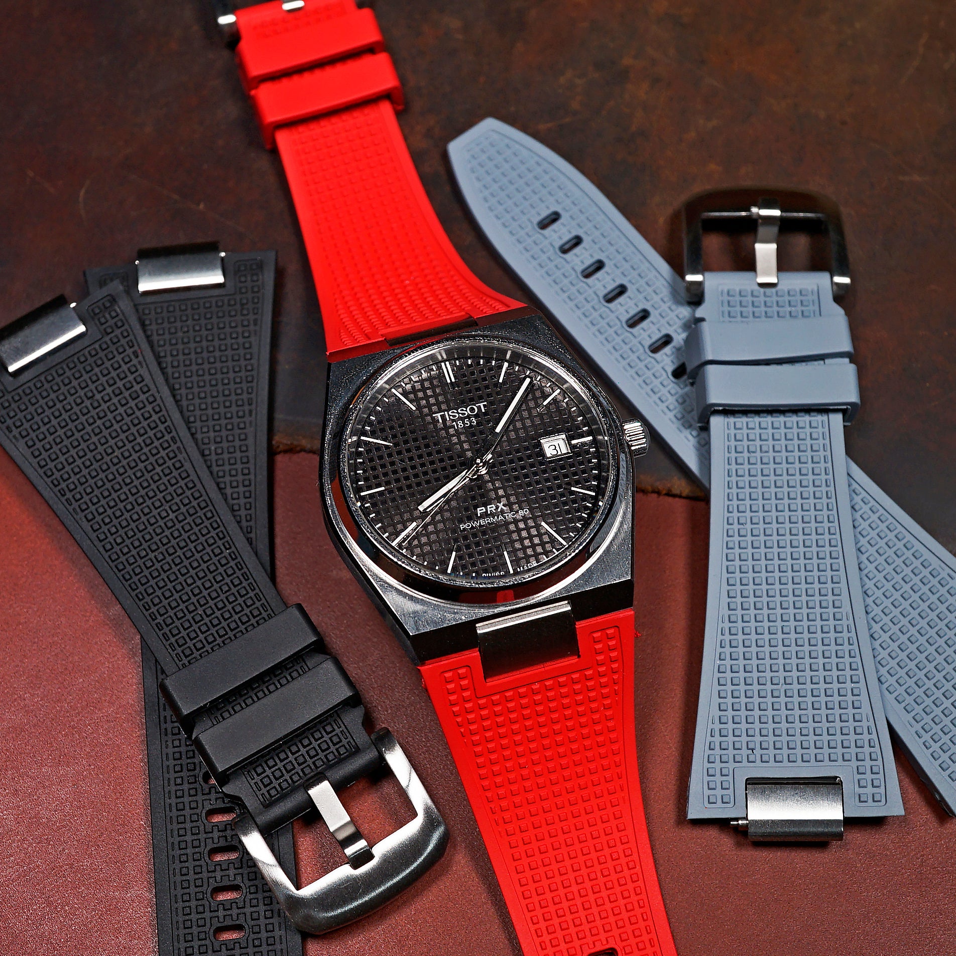 Tissot red shop strap watch