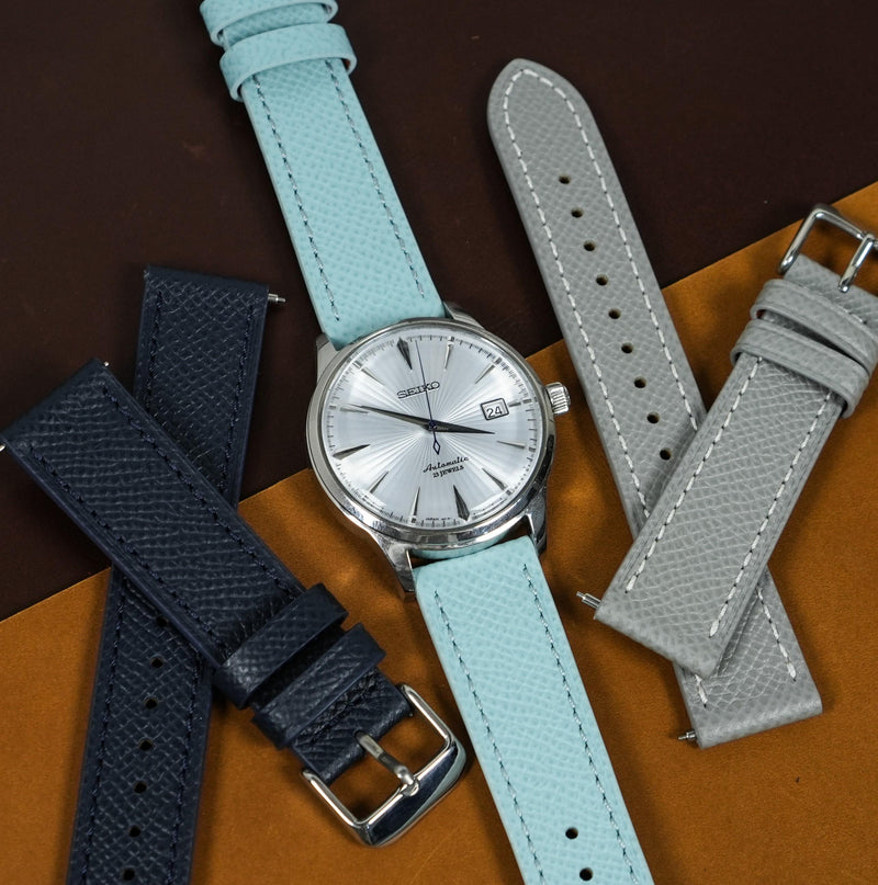 Dress Epsom Leather Strap in Baby Blue