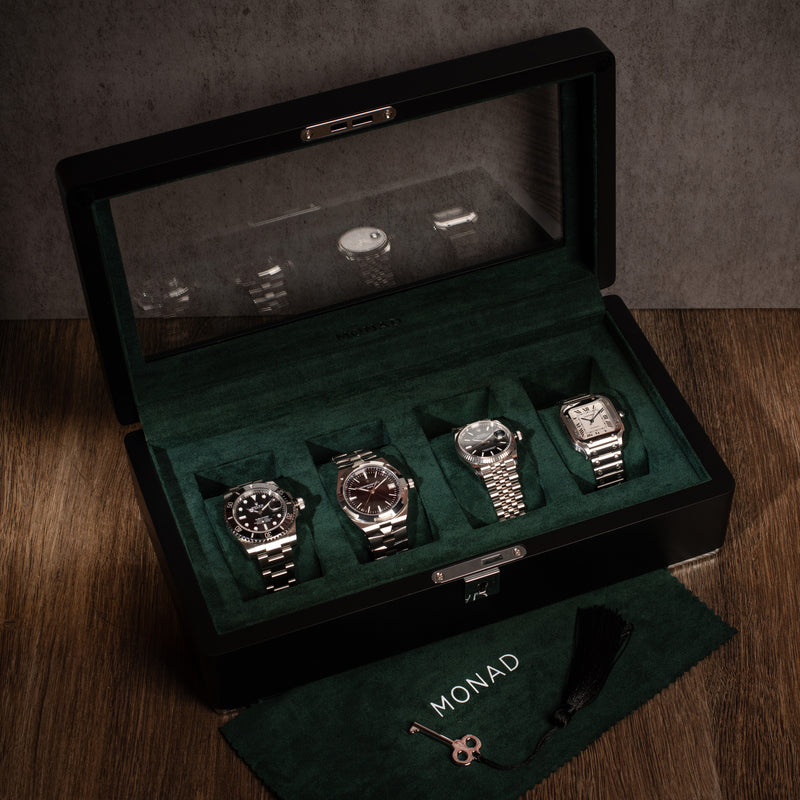 Monad Legacy Black Watch Box in Green (4 Slots)