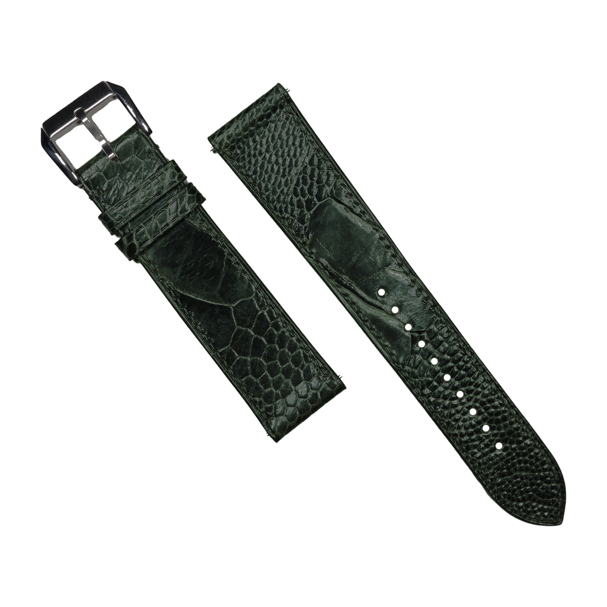 Moss Green Ostrich Watch Strap Size 20mm-18mm – Hoa Sa