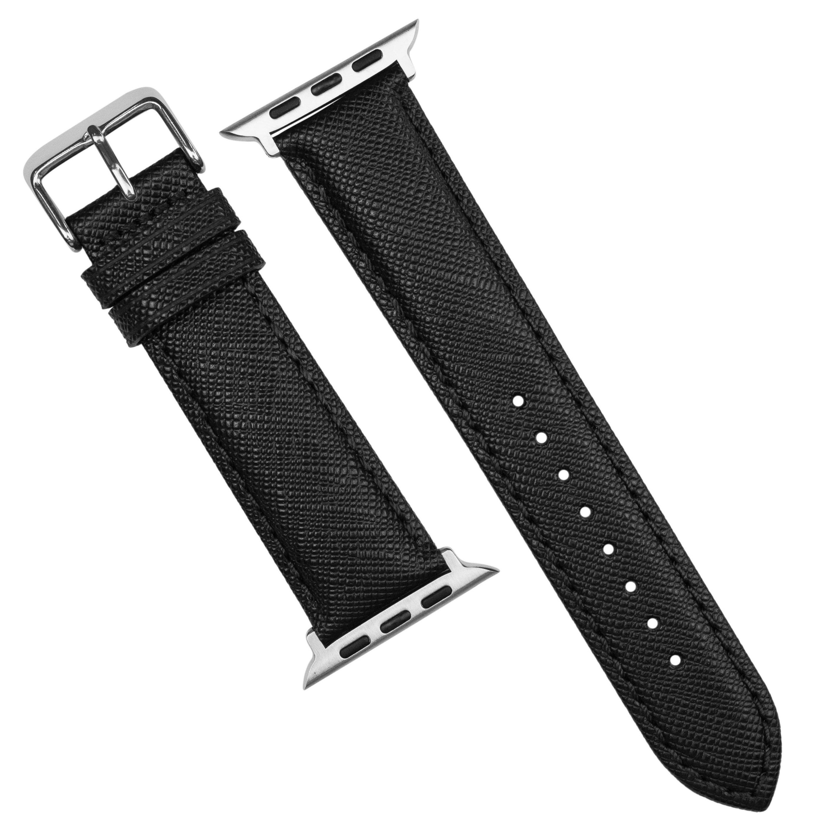 Saffiano leather 2024 apple watch band